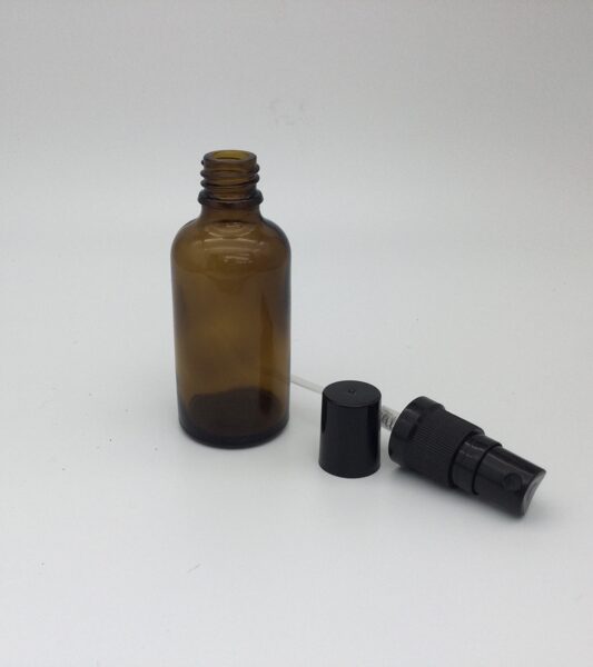 Stikla pudelīte ar izsmidzinātāju, 50 ml